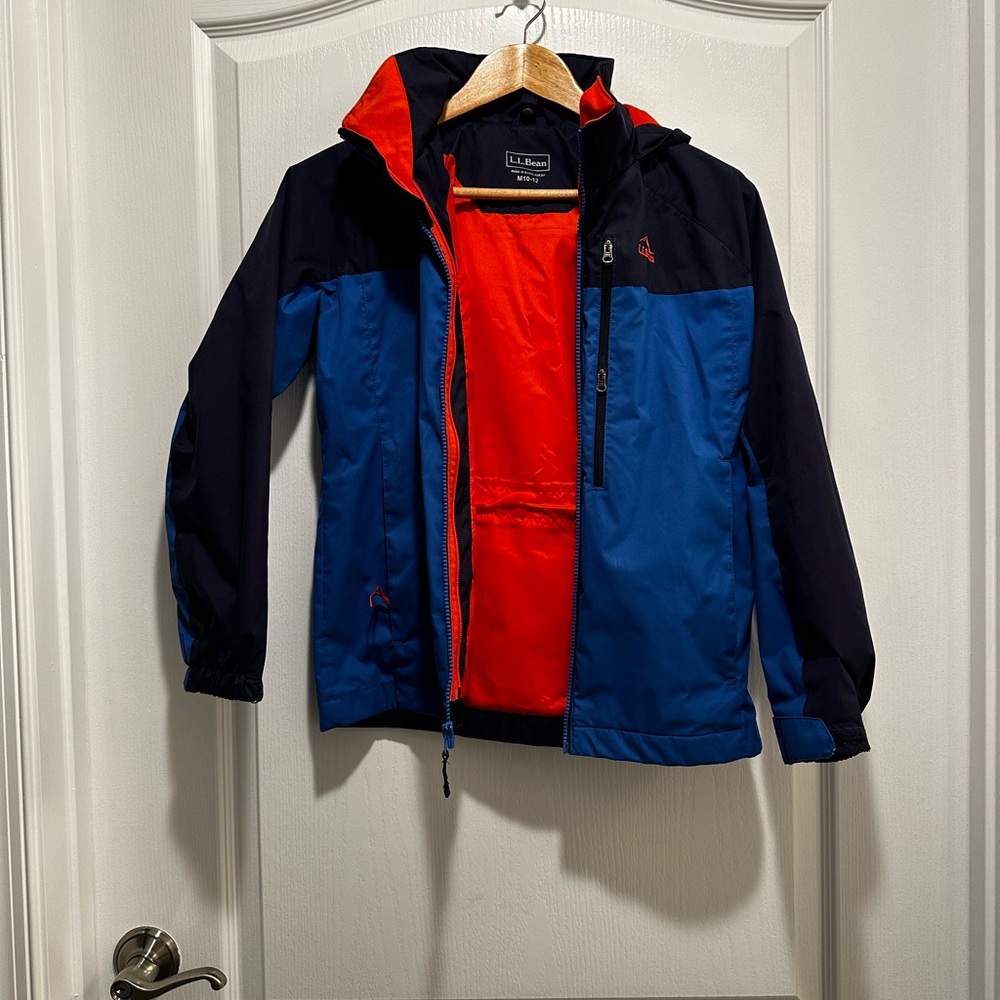 L.L Bean Blue & Orange Hooded Jacket - Picture 8 of 16